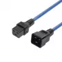 MicroConnect MC-C19C20LOCK-1M-B bloķējošais IEC barošanas kabelis C20 uz C19 1m melns