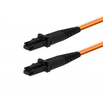 MICROCONNECT MTRJ/UPC līdz MTRJ/UPC 0.5m OM1 dupleksās šķiedras savienojuma kabelis, oranžs