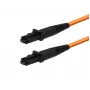 MICROCONNECT MTRJ/UPC līdz MTRJ/UPC 0.5m OM1 dupleksās šķiedras savienojuma kabelis, oranžs