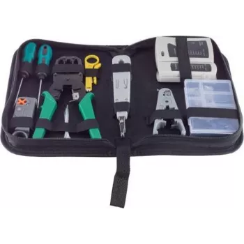 MicroConnect Tīkla kabeļu testeru komplekts 10 (CAB-TEST5) ar RJ45, RJ11/RJ12, BNC, USB testeriem un 8 ID tālvadības vienībām