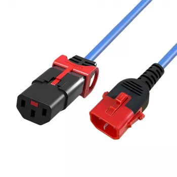 MICROCONNECT Strāvas vads C13 IEC Lock+ - C14 1.5m melns
