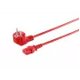 MicroConnect barošanas kabelis Schuko leņķveida uz IEC C13, 3m, sarkans MC-SCHUANGC13300R
