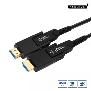 MicroConnect Premium Optic Fiber HDMI Type A Aktīvais Optiskais Kabelis, 4K, 10m, Melns