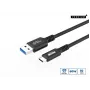 MICROCONNECT Premium USB-C uz USB-A kabelis 1m Melns