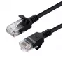 MICROCONNECT U/UTP CAT6 0.3m melns plāns Ethernet komutācijas kabelis