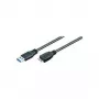 MicroConnect USB 3.0 kabelis - 5m, USB-A vīrišķais uz Micro-USB B vīrišķais, melns USB3.0AB5MICRO