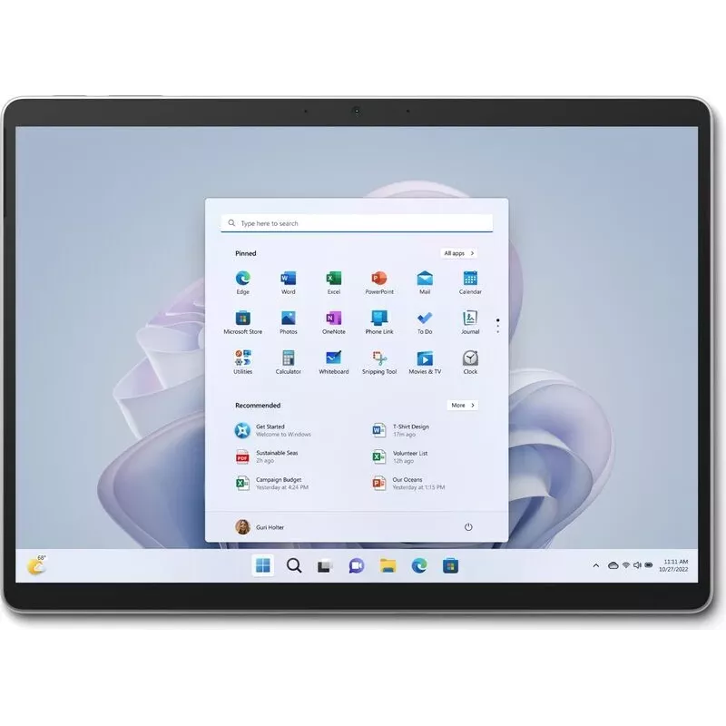 Microsoft Surface Pro 9 13 inch 2-in-1 atdalāms planšetdators, Intel Core i5-1235U, 8GB RAM, 256GB SSD, Platīns