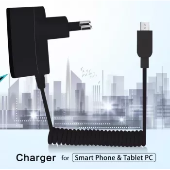 MicroUSB kabelis lādētājs melns 1m USB 2.0