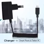 MicroUSB kabelis lādētājs melns 1m USB 2.0