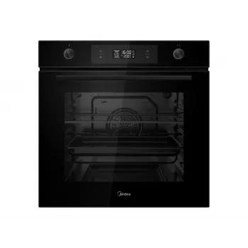 Midea MBON5M90E6-BK Iebūvējamā elektriskā cepeškrāsns 70L ar skārienekrānu un pirolītisko pašattīrīšanos, melna