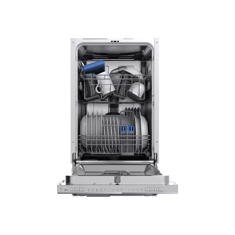 Midea MDWEB1004LS-W Robotu putekļsūcējs ar LDS lāzera navigāciju, 4000 Pa sūkšanas jaudu, sonisko slaucīšanu, 5200 mAh akumulatoru, lietotnes un balss vadību, balts
