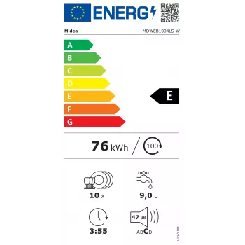 Midea MDWEB1004LS-W Robotu putekļsūcējs ar LDS lāzera navigāciju, 4000 Pa sūkšanas jaudu, sonisko slaucīšanu, 5200 mAh akumulatoru, lietotnes un balss vadību, balts
