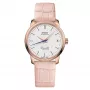 MIDO Baroncelli III Lady Automātiskais Pulkstenis 33mm Roze Zelts PVD Nerūsējošais Tērauds Sudraba Ciparnīca Brūna Ādas Siksniņa M027207360100