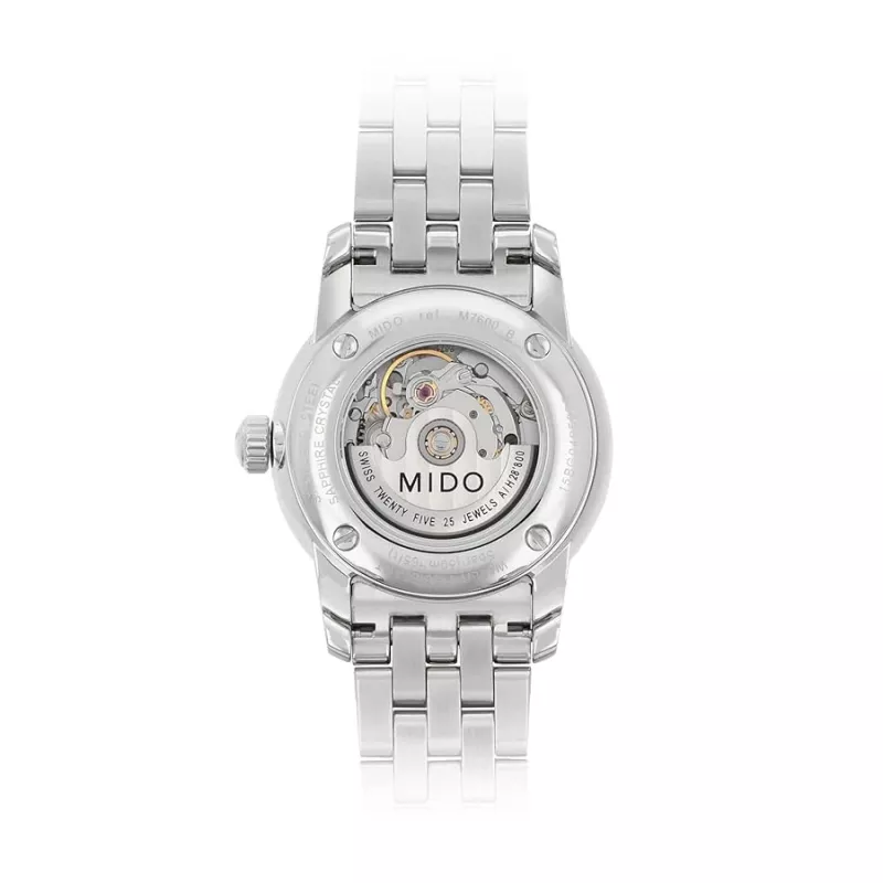 MIDO Baroncelli Lady Automātiskais Pulkstenis M76004181 29mm Nerūsējošais Tērauds Balts Pērļu Māte