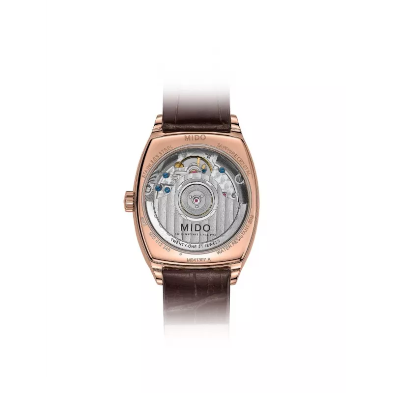 MIDO sieviešu automātiskais pulkstenis M041307362960 30.5mm rozā zelta PVD