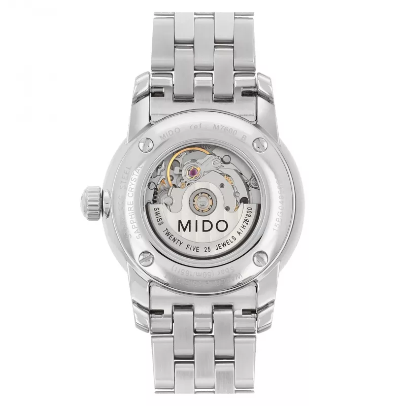 MIDO Sieviešu automātiskais pulkstenis M76004261 29mm Nerūsējošais tērauds Sudraba ciparnīca
