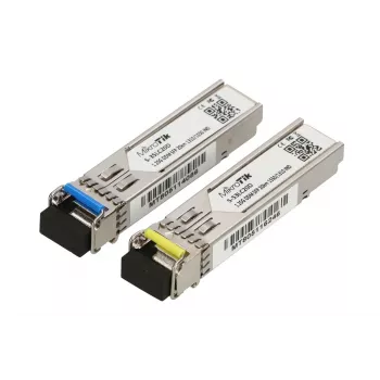 MikroTik SFP modulis S-3553LC20D, 1.25Gb/s, 20km, vienmoda, pāris (T1310nm/R1550nm) + (T1550nm/R1310nm)