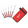 Milwaukee precīzijas skrūvgriežu komplekts, 6 gab., Phillips PH00/PH0, plakanie 2.5/3.0/4.0mm, Torx T10, hromēts