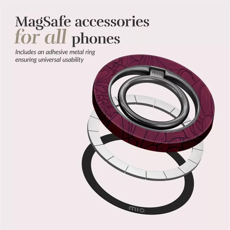 MIO Berry Blooms MagSafe saderīgs gredzena turētājs