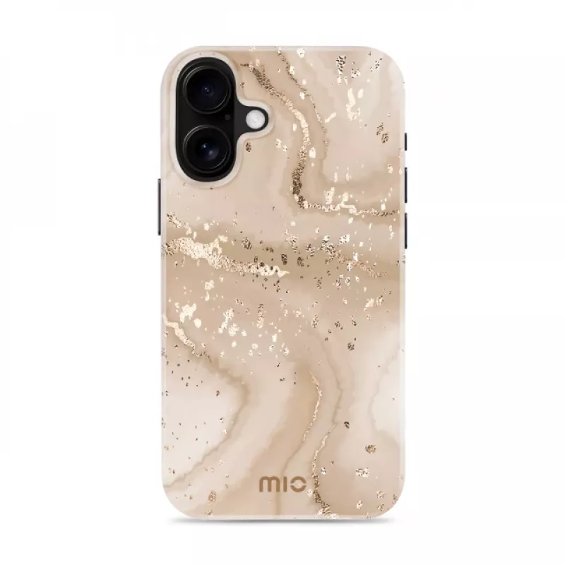 MIO Gold Marble Magsafe saderīgs maciņš iPhone 16 Plus