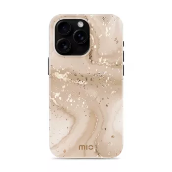 MIO Gold Marble Magsafe Compatible Case for iPhone 16 Pro Max