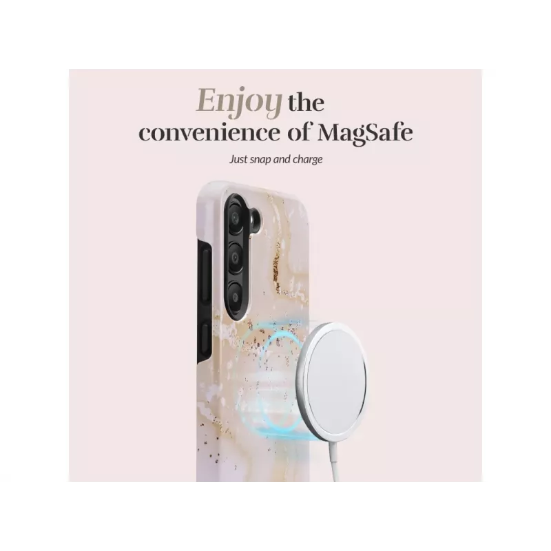 MIO Gold Marble Magsafe saderīgs maciņš Samsung S25 Ultra 5G