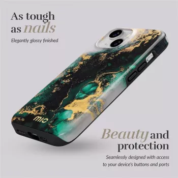 MIO Green Marble Magsafe saderīgs maciņš iPhone 16 Pro