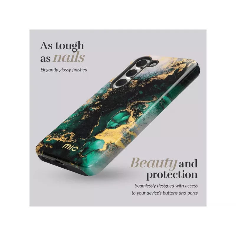 MIO Green Marble Magsafe saderīgs vāciņš Samsung S25 Ultra 5G
