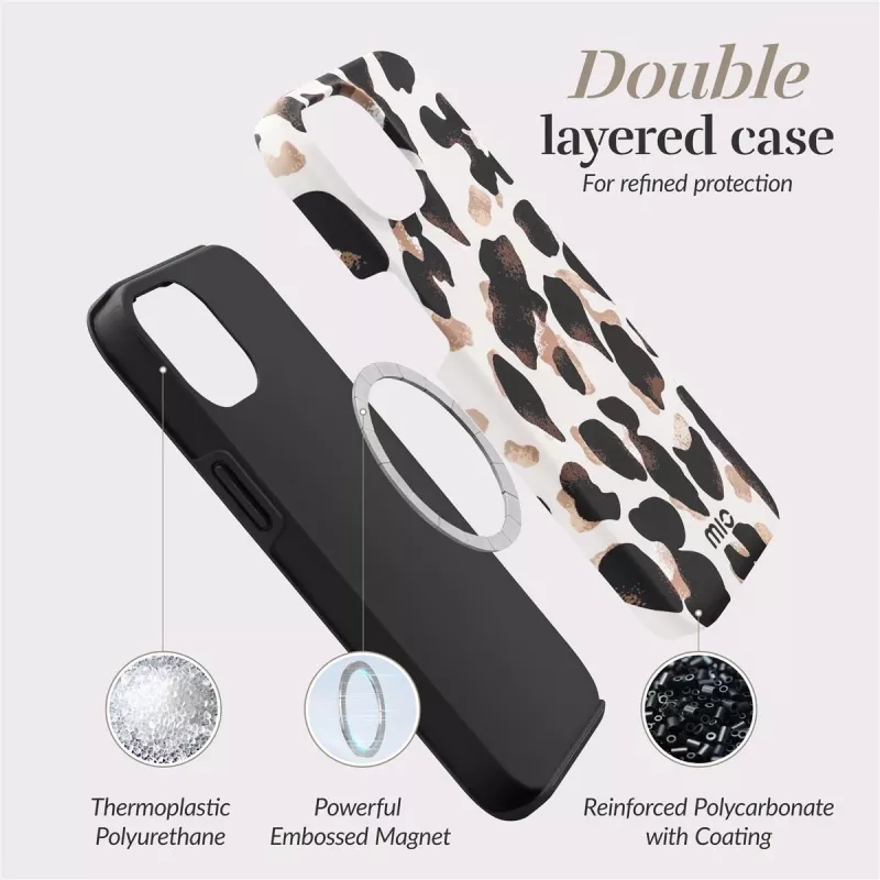 MIO Leopard Macīgs ar MagSafe saderīgs maciņš iPhone 16 Pro Max
