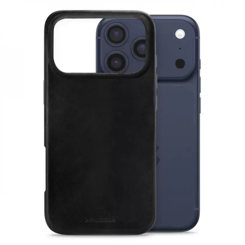 Mio Mobilize Magsafe saderīgs Premium ādas maciņš Apple iPhone 17 Pro melns