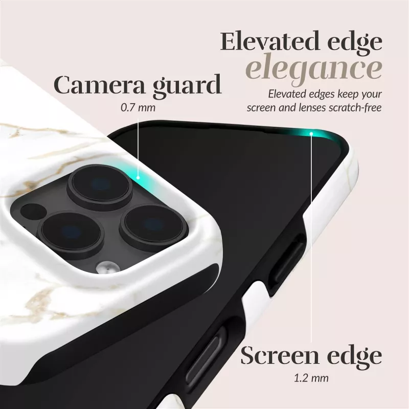 MIO White Marble Magsafe Compatible for iPhone 17
