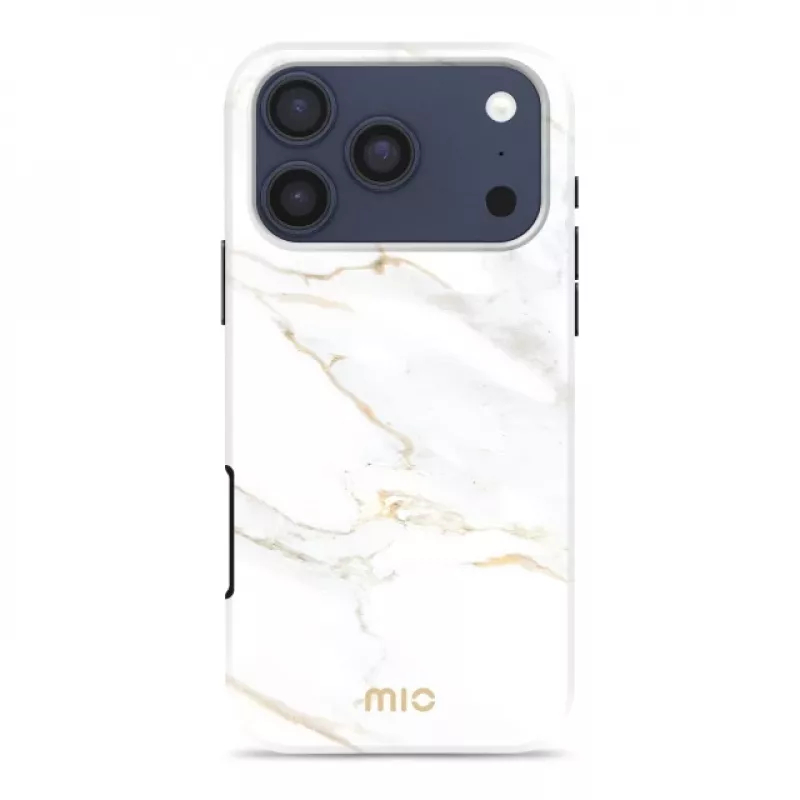 MIO White Marble Magsafe Compatible for iPhone 17 Pro Max