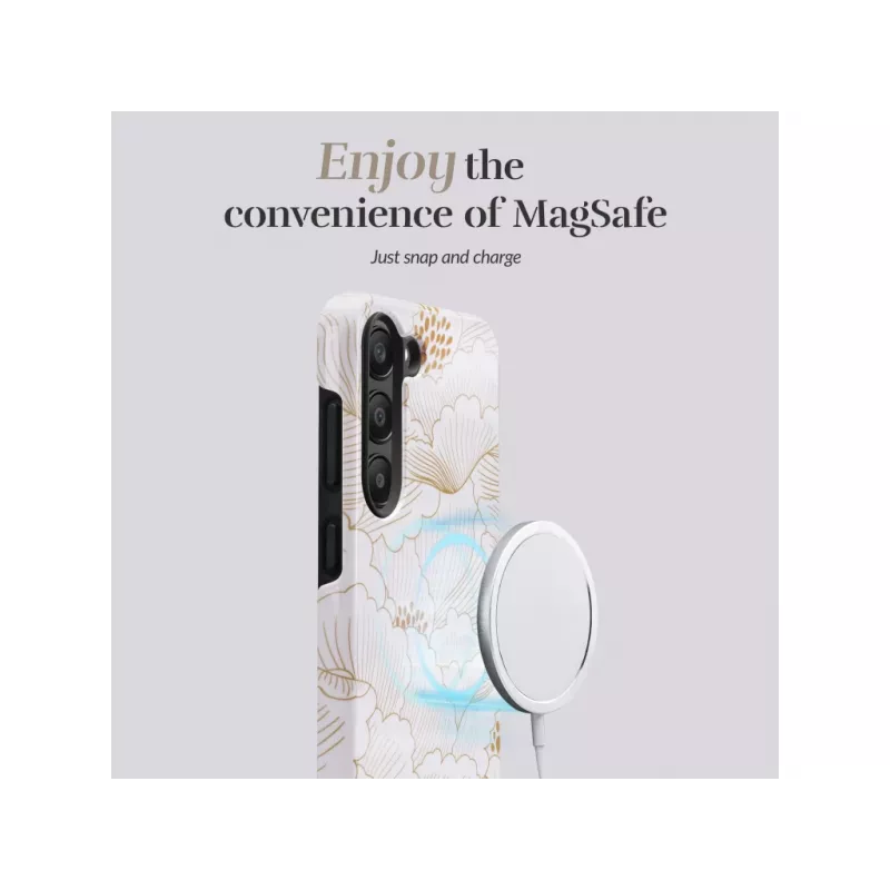 Mio White Roses Magsafe saderīgs maciņš Samsung S25 Ultra 5G