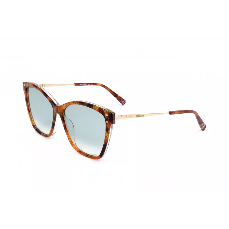 MISSONI Sieviešu saulesbrilles MIS0003S2NL - Havana Acetāta Kaķacs ar Brūniem Gradienta Lēcām