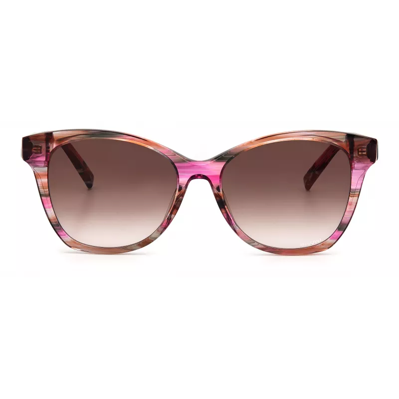 MISSONI Sieviešu saulesbrilles MIS0007S8CCHA - Havannas brūns acetāta taisnstūra rāmis ar brūnām gradienta lēcām