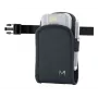 MOBILIS HOLSTER BASIC - S izmērs + josta | Universāls mazas ierīces maciņš ar jostas klipsi un cilpu, melns neilons, Velcro atloks