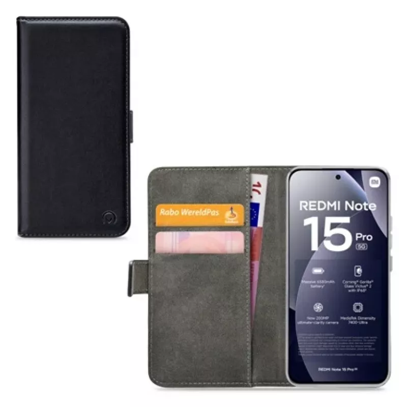 Mobilize Classic Gelly Wallet Book Case Xiaomi Redmi Note 15 Pro 5G, Melns