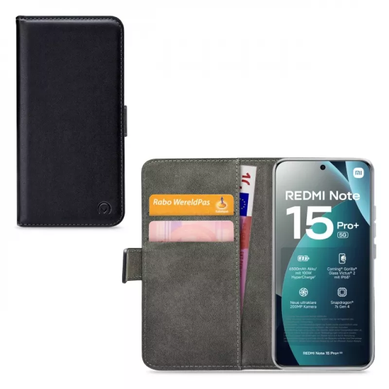 Mobilize Classic Gelly Wallet Book Case Xiaomi Redmi Note 15 Pro+ 5G Melns