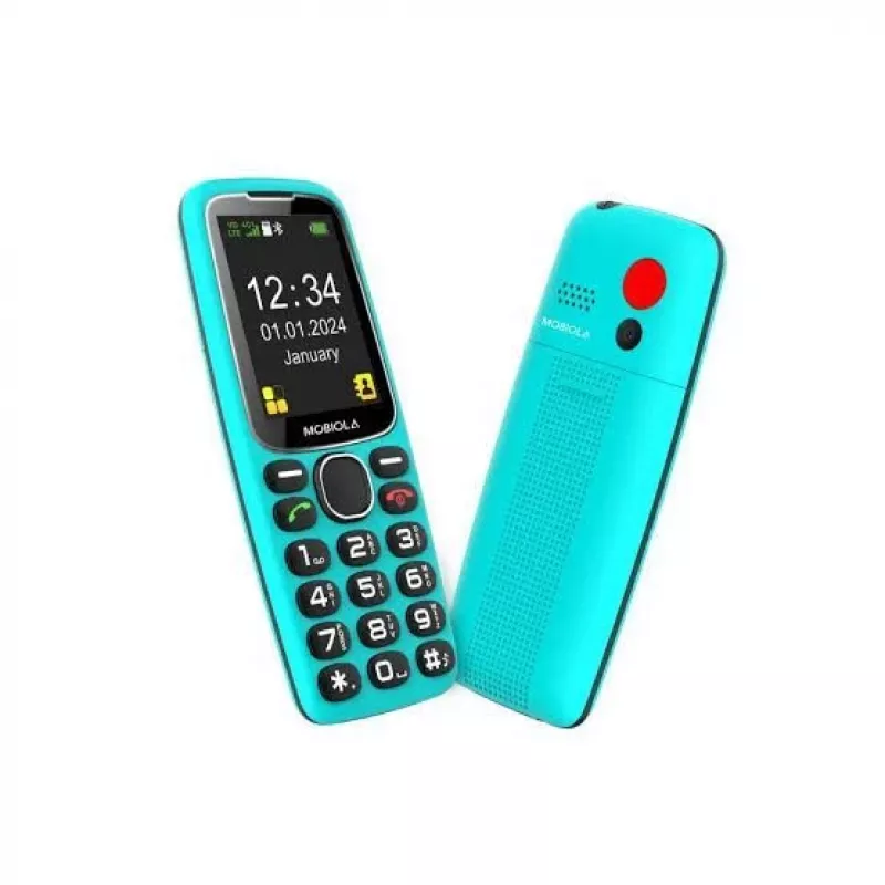 Mobiola MB4120 vienkāršais tālrunis, tirkīza