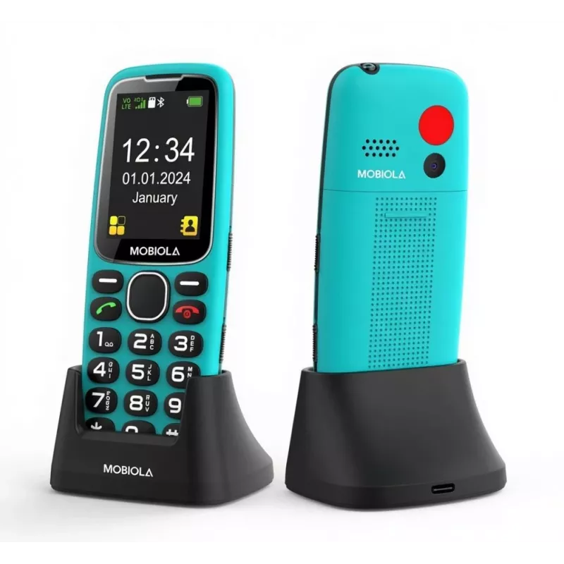 Mobiola MB4120 vienkāršais tālrunis, tirkīza
