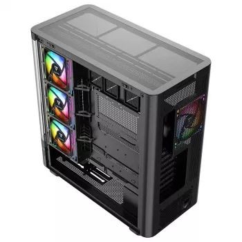 MODECOM Volcano AQ100 ARGB Midi Tower datora korpuss - Melns