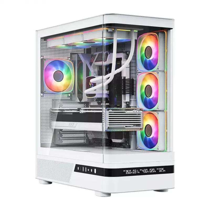 MODECOM Volcano AQ200 ARGB Midi Tower korpuss balts