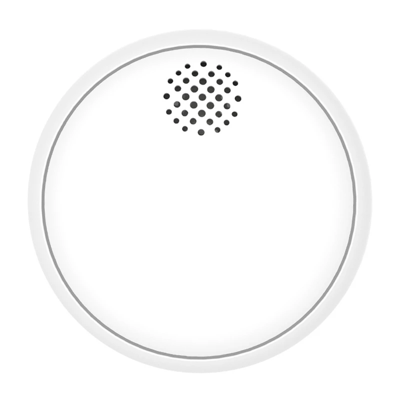 MOES SSD01 ZigBee viedais fotoelektriskais dūmu detektors ar 85dB sirēnu, Tuya lietotnes paziņojumiem, CR123A baterijas barošanu, balts
