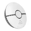 MOES WSS-S-SSD-A Wi-Fi fotoelektriskais dūmu detektors ar Tuya lietotnes paziņojumiem, 85dB sirēna, CR123A baterijas barošana, saderīgs ar Alexa un Google Assistant, balts