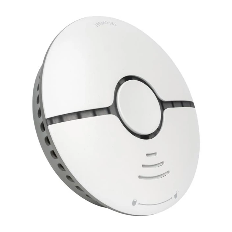 MOES WSS-S-SSD-A Wi-Fi fotoelektriskais dūmu detektors ar Tuya lietotnes paziņojumiem, 85dB sirēna, CR123A baterijas barošana, saderīgs ar Alexa un Google Assistant, balts