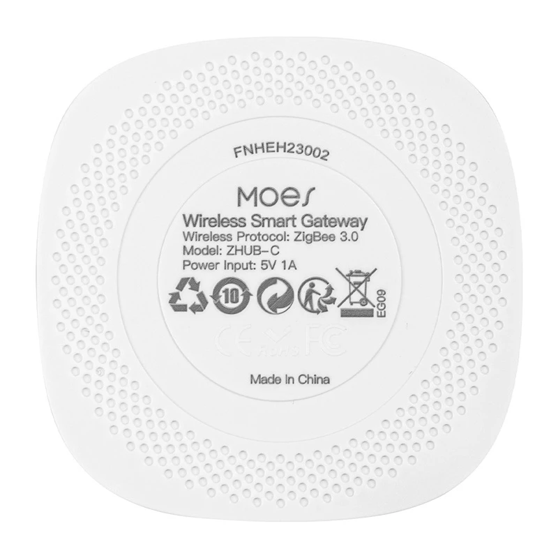MOES ZHUB-C ZigBee 3.0 Ethernet/Wi-Fi viedais vārtejas centrmezgls Tuya ierīcēm, saderīgs ar Alexa un Google Home