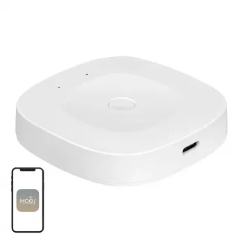MOES ZHUB-C ZigBee 3.0 Ethernet/Wi-Fi viedais vārtejas centrmezgls Tuya ierīcēm, saderīgs ar Alexa un Google Home
