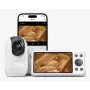 Momcozy BM016-WH12BA-A 5 inch 720p HD video mazuļa monitors ar panoramēšanu, slīpumu un tālummaiņu, divvirzienu sarunu, temperatūras sensoru, šūpuļdziesmām un VOX režīmu - balts