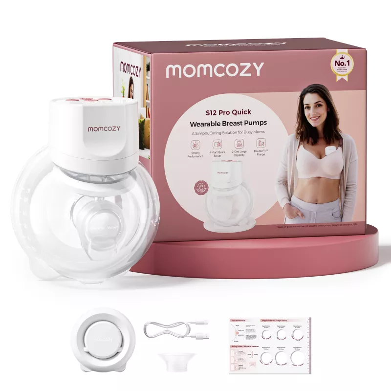 MOMCOZY S12 PRO+ Wearable Breast Pump White Single Pack