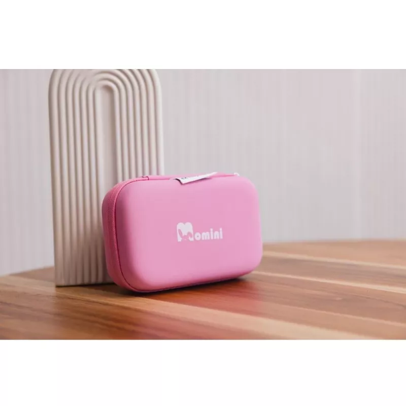 MOMINI Baby Care Kit Pinky - 10-daļīgs jaundzimušo kopšanas komplekts ar ceļojuma maciņu
